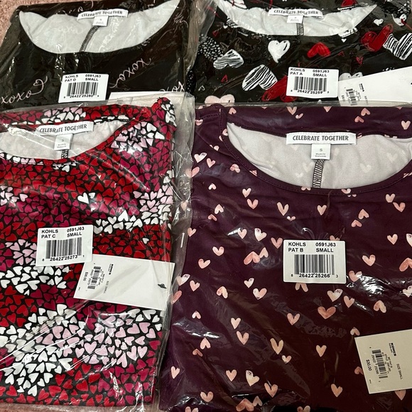 Four New Valentines Day Themed Dresses Size S by Celebrate Together - Picture 1 of 5